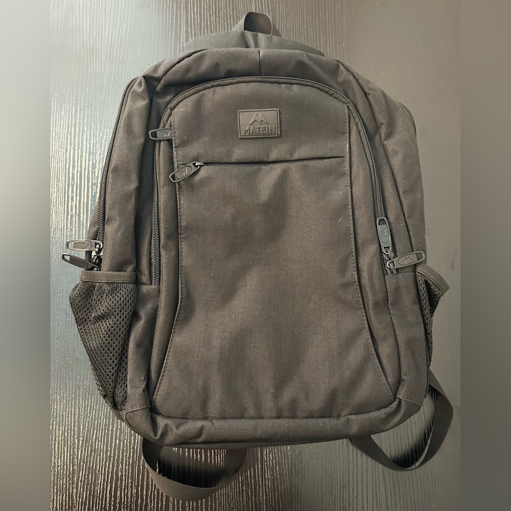 Matein Adult Black Travel Laptop Backpack